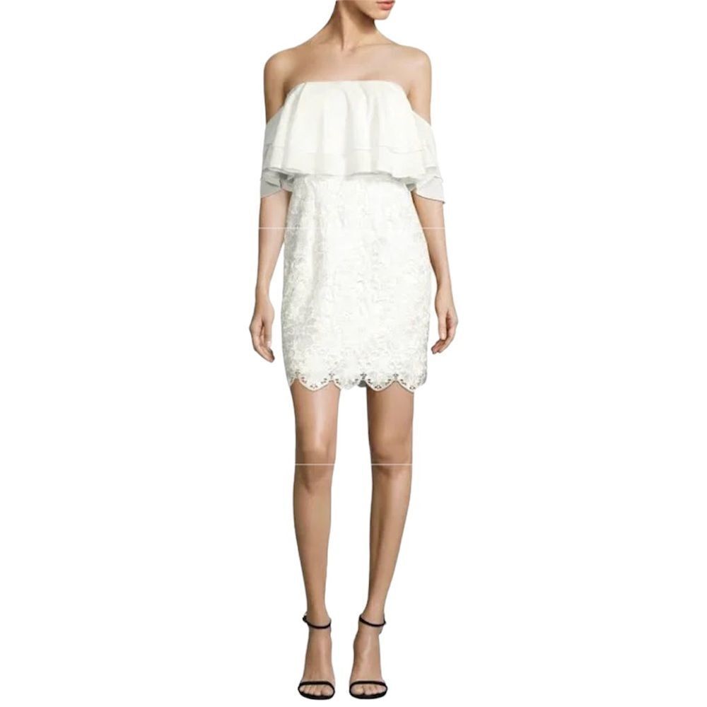 NWT Aidan Mattox strapless Popover Lace Cocktail Dress C26